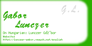 gabor lunczer business card